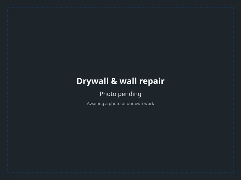 Drywall and wall repair — photo pending from us